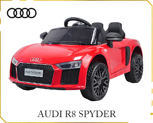 RECHARGEABLE CAR W/RC,WITH LICENSE AUDI R8 SPYDER