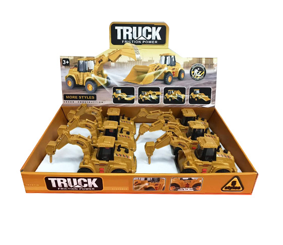 6PCS TRUCK WITH LIGHT AND SOUND