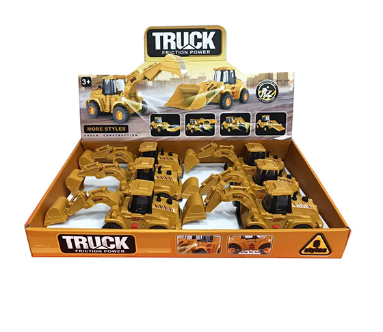 6PCS TRUCK WITH LIGHT AND SOUND