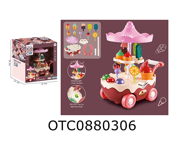 B/O ROTATE ICE CREAM CAR