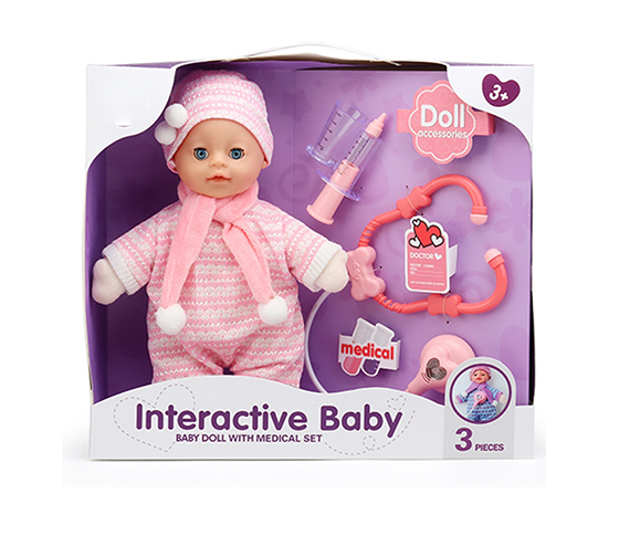 35CM DOLL SETS+DOCTOR SET WITH LIGHT AND SOUND