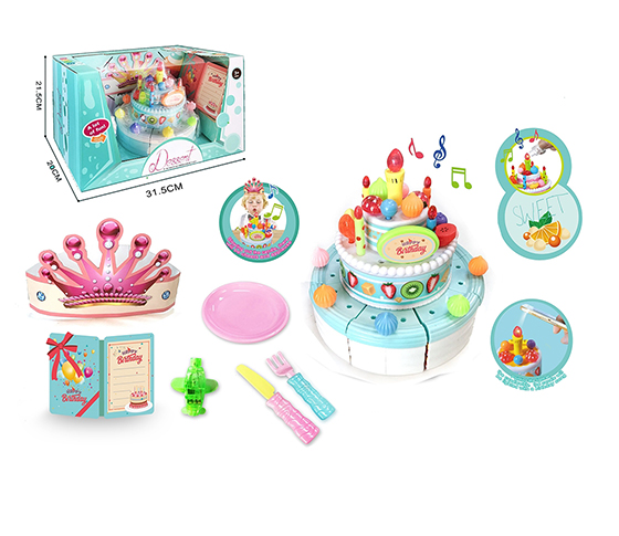 CAKE SET WITH LIGHT AND MUSIC