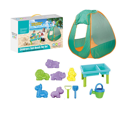 TENT INCLUDE 1PC TABLE+9 PCS BEACH TOY