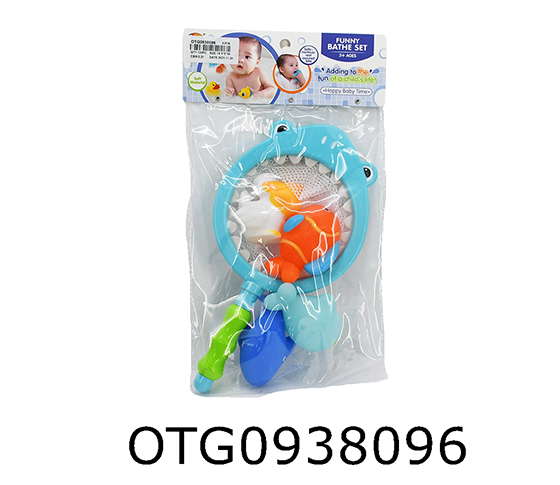 4PCS ENAMEL ANIMAL + FISHING NET