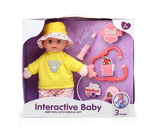 35CM DOLL SETS+DOCTOR SET WITH LIGHT AND SOUND
